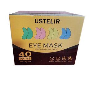 USTELIR Eye Mask Set Under Eye Patches 40 Pairs Eye Treatment Alcohol Free Vegan